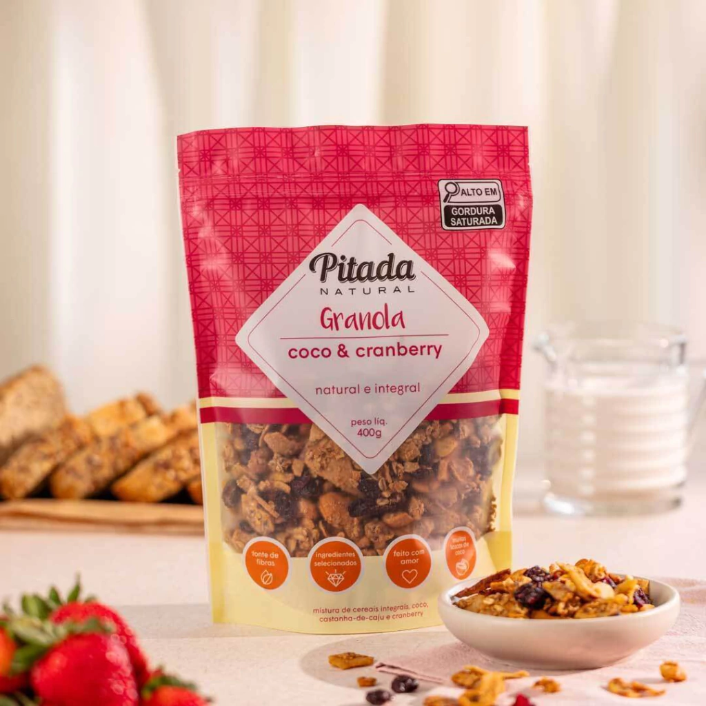PITADA NATURAL GRANOLA DE COCO COM CRANBERRY NATURAL E INTEGRAL 400G